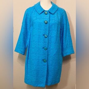 Cynthia, Cynthia Steffe Rare Vintage Turquoise Coat Size S
